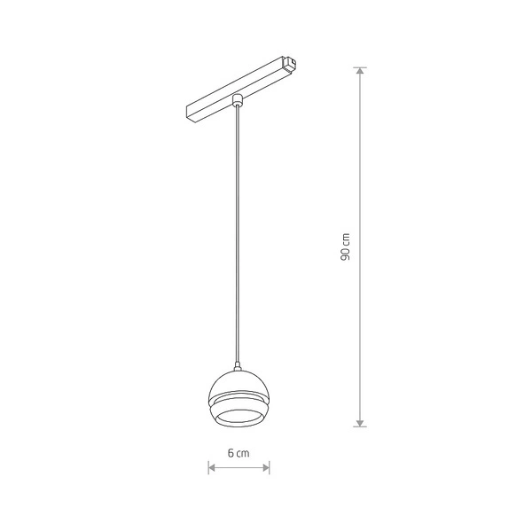 Lampa wisząca SLOT LED szer. 6cm 5W 4000K do szynoprzewodów magnetycznych LVM | czarny 10653