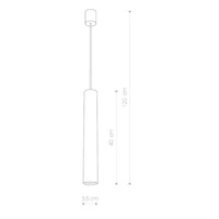 Lampa wisząca EYE GRAPHITE l L 120cm 5456