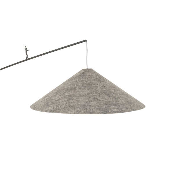 Lampa podłogowa POISE umbra gray A E27 wys.240cm dług.260cm przewód 270cm włącznik | 11767