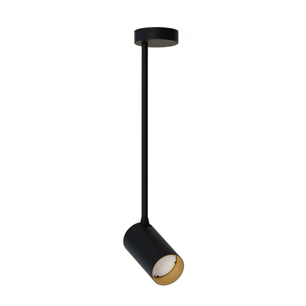 Lampa punktowa natynkowa MONO LONG M wys. 36cm GU10 | czarny/złoty 7674