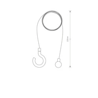 Wieszak linka stalowa do latarenki PICNIC LED | grafitowy 8106