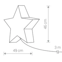 Lampa ogrodowa świąteczna STAR gwiazda IP44 | biały 9426