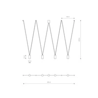 Lampa wisząca regulowana MORE EYE IV 160cm 4xGU10 | czarny 7822