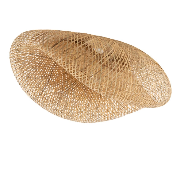 Plafon HAVANA L szer. 80cm E27 | naturalne drewno/biały 11172