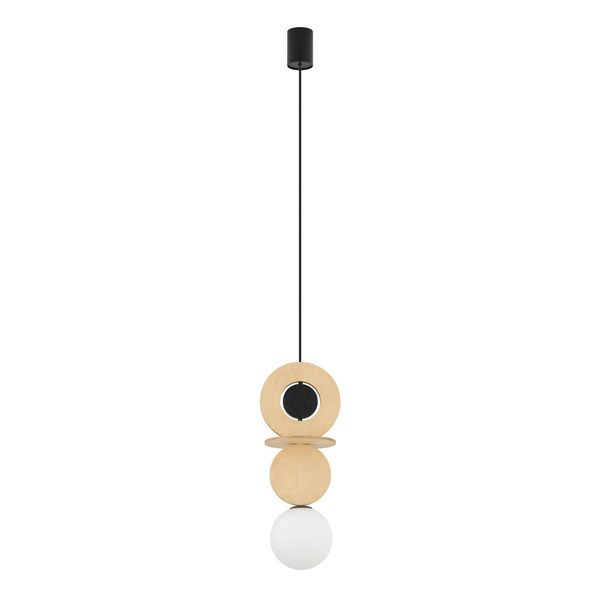 Lampa wisząca DROPS WOOD A 216,5cm G9 | drewno/czarny