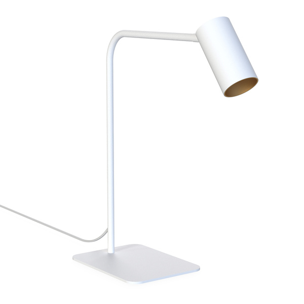 Lampa biurkowa MONO 40cm GU10 | biały/złoty