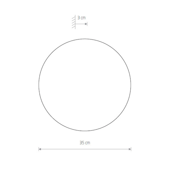 Lampa ścienna kinkiet RING LED L śr. 35cm 13W 3000K | satynowa miedź 10348