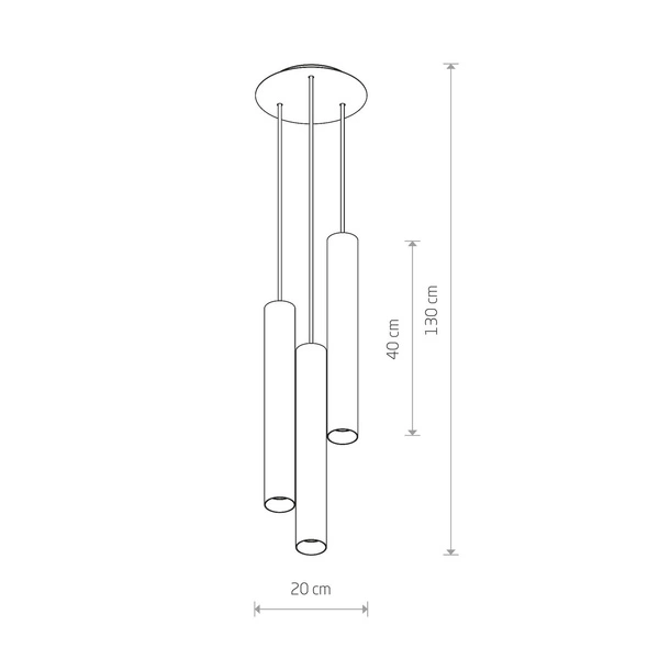 Lampa nad stół EYE WHITE III L 8916
