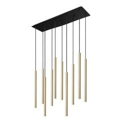 Lampa wisząca zwis rurka LASER brass X czarny/mosiądz szer. 78cm