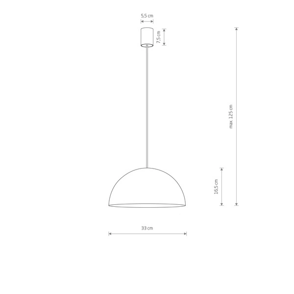 Lampa wisząca HEMISPHERE SUPER S śr. 33cm GX53 | biały 10695
