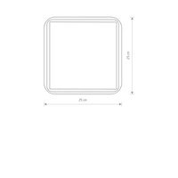 Plafon TAHOE II 25cm 2xE27 IP44 | chrom 10035