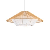Lampa wisząca JAPANDI M szer. 60cm E27 | naturalne drewno/biały 11157