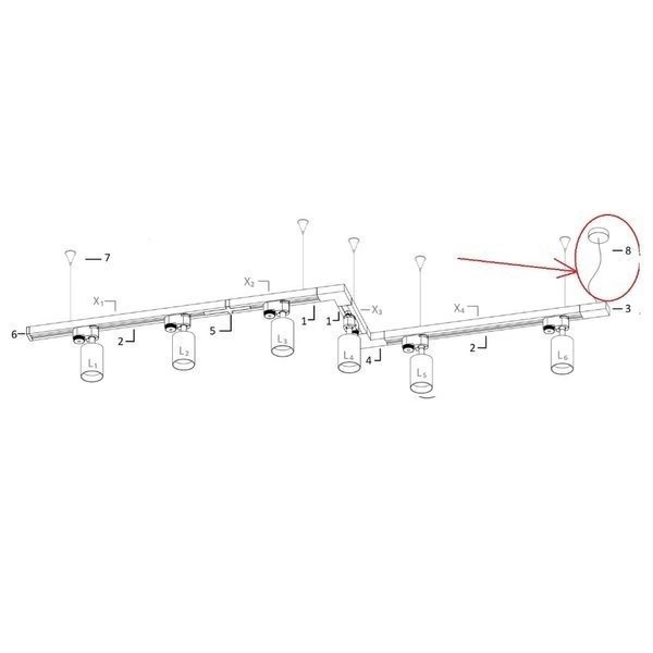 Zestaw doprowadzenia zasilania systemu CTLS POWER SUPPLY KIT, 3 CIRCUIT, BLACK 8283