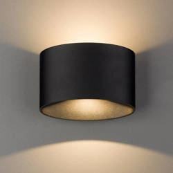 Kinkiet ELLIPSES LED 17cm 2x5W | czarny 8182