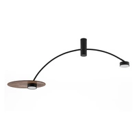 Lampa sufitowa HEFT 110cm 2xGX53 | czarny/brązowy 10356