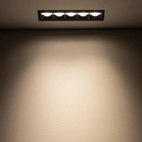 Oprawa sufitowa podtynkowa MIDI LED BLACK 20.7cm 20W ciepła 3000K | czarny 10062