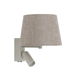 Kinkiet TUTOIA 1xE27 1xGU10R35 wys.30cm szer.23cm włącznik | Beż-Silk gray 11684