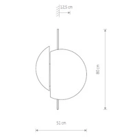 Kinkiet LED SUNSET C 51cm 2xGX53 | brązowy 7654