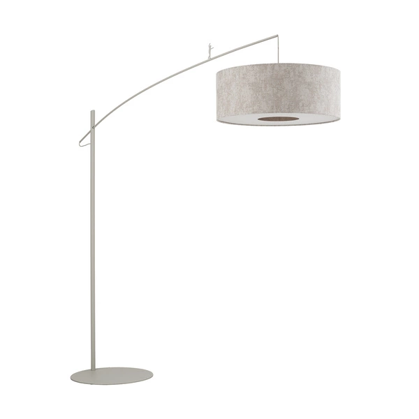 Lampa podłogowa POISE silk gray B E27 wys.230cm dług.255cm przewód 270cm włącznik | 11685