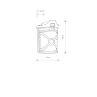Lampa ścienna zewnętrzna DON S 4687 loft 4687