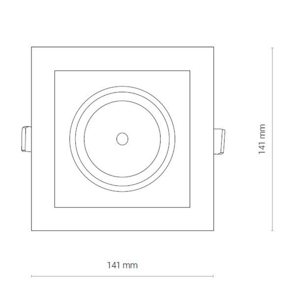 Lampa sufitowa wpuszczana DIA 18W LED 3000K | biały czarny 8722