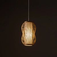 Lampa wisząca PUKET S śr. 21cm E27 | naturalne drewno/biały 11160