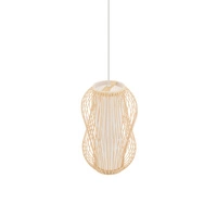 Lampa wisząca PUKET S śr. 21cm E27 | naturalne drewno/biały 11160