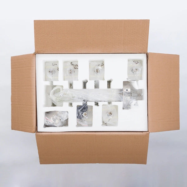 Żyrandol HAMPTON VI klasyczny szkło i stal chromowana | srebrny 8154