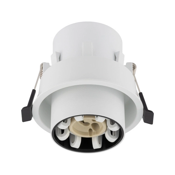 Regulowana lampa podtynkowa MONO SLIDE śr. 8,3cm GU10 | biały/czarny 10796