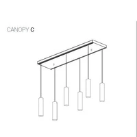 Puszka montażowa CAMELEON CANOPY C 1200 white biała 120cm 8555