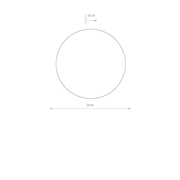 Kinkiet RING TIMBER LED S śr. 15cm 7W barwa ciepła 3000K | ciemne drewno 11288