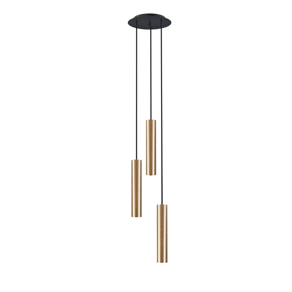 Lampa wisząca BATON III wys. 130cm 3xE27 | mosiężny 7855