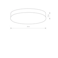 Plafon KASAI CHROME śr. 32cm 9490