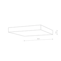 Plafon LID SQUARE LED 30cm 50W barwa ciepła 3000K | czarny 10427