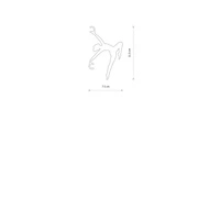 Dekoracyjny uchwyt BALLERINA umożliwiający regulację przewodu wys.11.5cm szer.7.5cm | Silk gray 11801