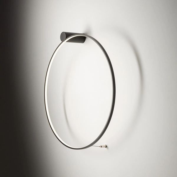 Kinkiet/lampa sufitowa CIRCOLO LED śr. 60cm 21W barwa ciepła 3000K | czarny 10815