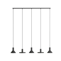 Lampa wisząca HERMANOS V BLACK dł. 132cm 5xGU10 | czarny 10906
