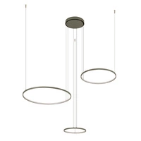 Lampa wisząca CIRCOLO LED SILK OLIVE wys.140cm szer.125cm 45W 3000K 1600lm IP20 | Silk olive