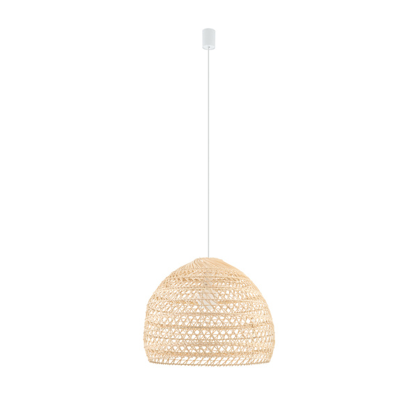 Lampa wisząca BOHO M śr. 43cm E27 | naturalne drewno/biały 11151