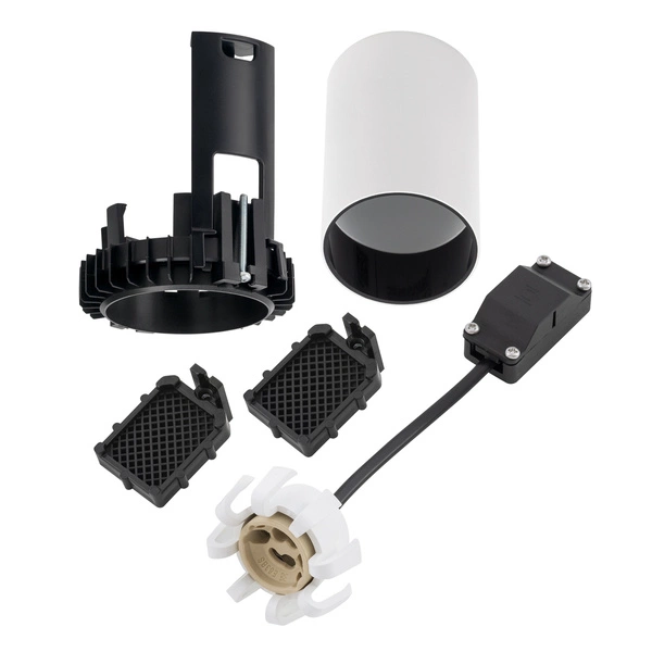 Lampa punktowa podtynkowa MONO SLIDE TRIMLESS szer. 5,5cm GU10 | biały/czarny 10803