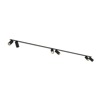 Lampa 6 punktowa podtynkowa MONO SURFACE VI 200cm GU10 | czarny złoty 7693