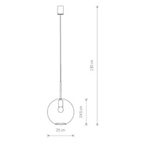 Lampa wisząca SPHERE L śr.25 cm E27 | czarny 7850