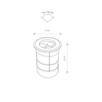 Oprawa najazdowa PICCO LED L srebrny śr. 7,5cm 9104