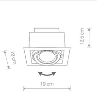 Lampa wpuszczana DOWNLIGHT WHITE ES111 9575