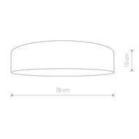 Lampa sufitowa plafon z abażurem TURDA VII złoty śr. 78cm 8802