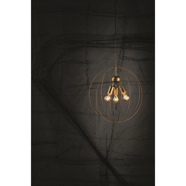 Lampa wisząca druciana zwis BULLET złoty śr. 45cm 9061