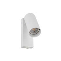 Kinkiet FOURTY miniGU10 wys.17cm szer.10cm włącznik | Biały 11764