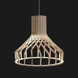 Lampa wisząca sklejka BIO 38cm GU10 6333