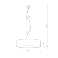 Lampa wisząca VIVIANE WHITE śr. 63cm 6772