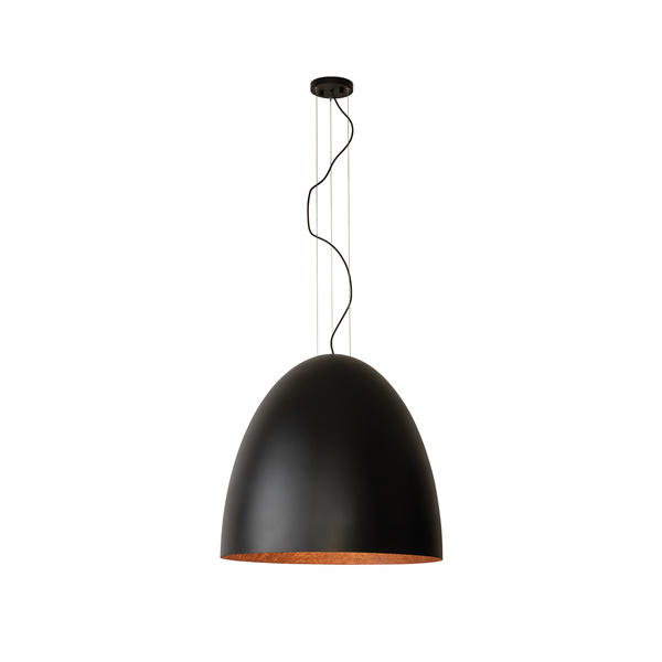 Lampa wisząca EGG XL BLACK/COPPER śr. 75 cm 7xE27 | czarny /miedziany